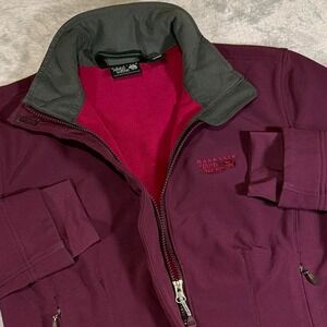 Y2K Vintage Mountain Hardwear Soft Shell Fleece Lined Jacket | Burgundy | Medium